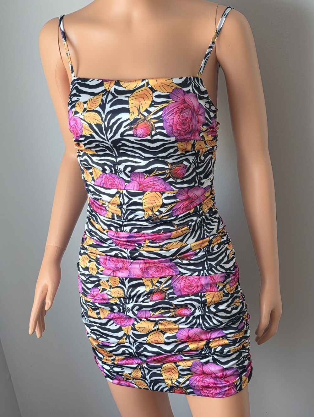 Tropical Floral Mini Dress S